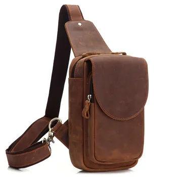 BOLEKE Men Crazy Horse Cowhide trend Sling Chest Back Pack Cross Body Bag Vintage famous brand Casual Messenger Bags
BOLEKE Men Crazy Horse Cowhide trend Sling Chest Back Pack Cross Body Bag Vintage famous brand Casual Messenger Bags