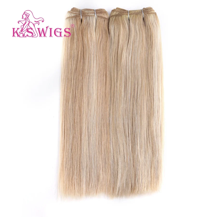 K.S WIGS Straight Remy Human Hair Weft Double Drawn Hair Weave Bundles 110g 12'' Piano Color
K.S WIGS Straight Remy Human Hair Weft Double Drawn Hair Weave Bundles 110g 12'' Piano Color