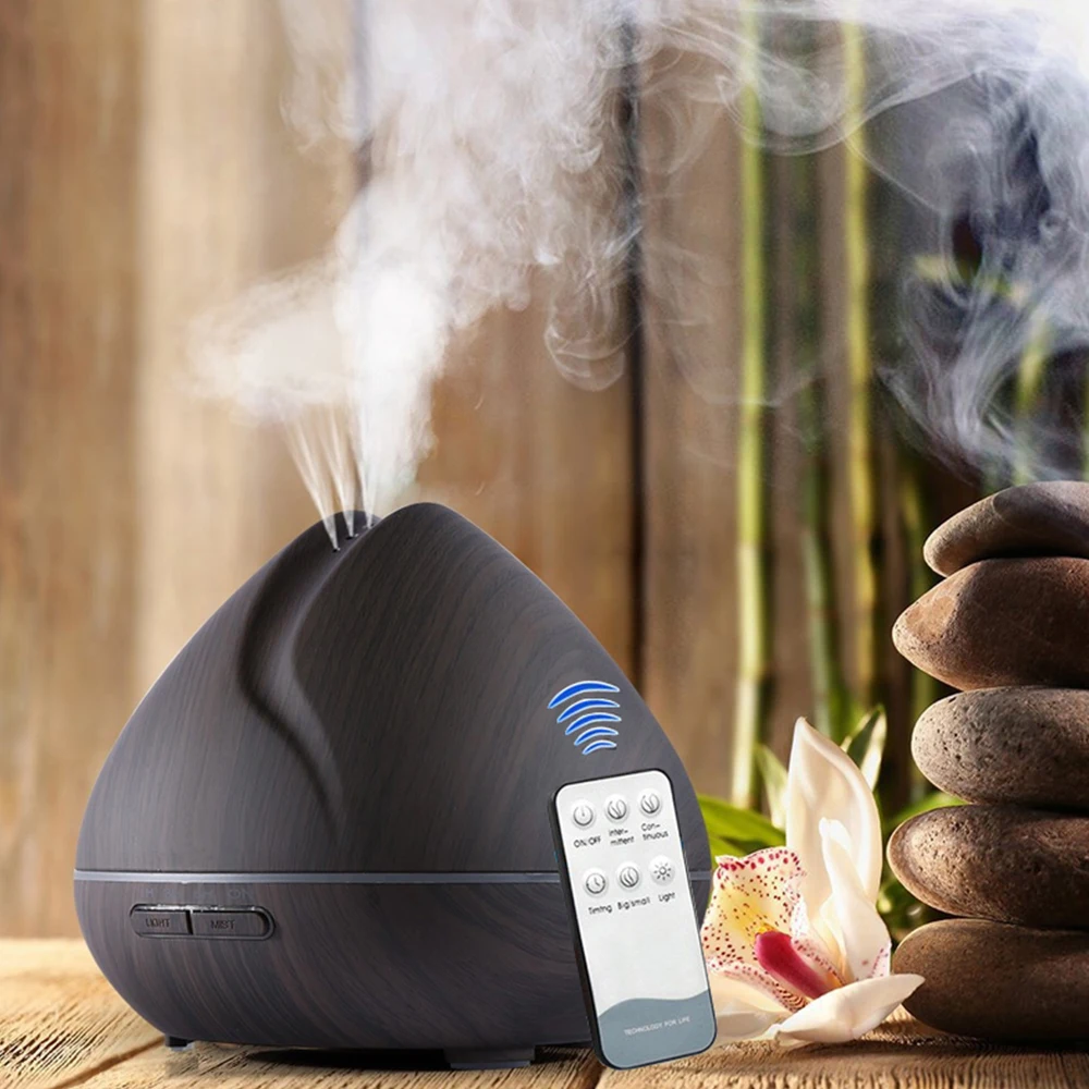 550ML Aromatherapy Essential Oil Diffuser Air Humidifier With Wood Grain Remote Control Aroma Diffuser 7 LED Lights For Home
550ML Aromatherapy Essential Oil Diffuser Air Humidifier With Wood Grain Remote Control Aroma Diffuser 7 LED Lights For Home