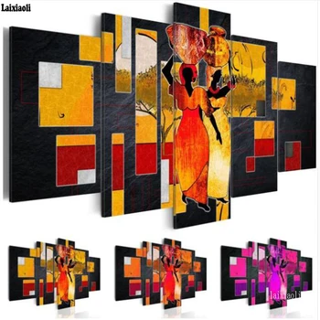 5 Panel Abstract African woman diamond Painting Home Decoration 5d diy diamond embroidery mosaic Pictures for Living Room decor
5 Panel Abstract African woman diamond Painting Home Decoration 5d diy diamond embroidery mosaic Pictures for Living Room decor