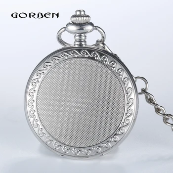GORBEN Silver Stainless Steel Men's Quartz Pocket Watch Roman Numbers Display Pendant Necklace Chain Relogio De Bolso Gifts
GORBEN Silver Stainless Steel Men's Quartz Pocket Watch Roman Numbers Display Pendant Necklace Chain Relogio De Bolso Gifts