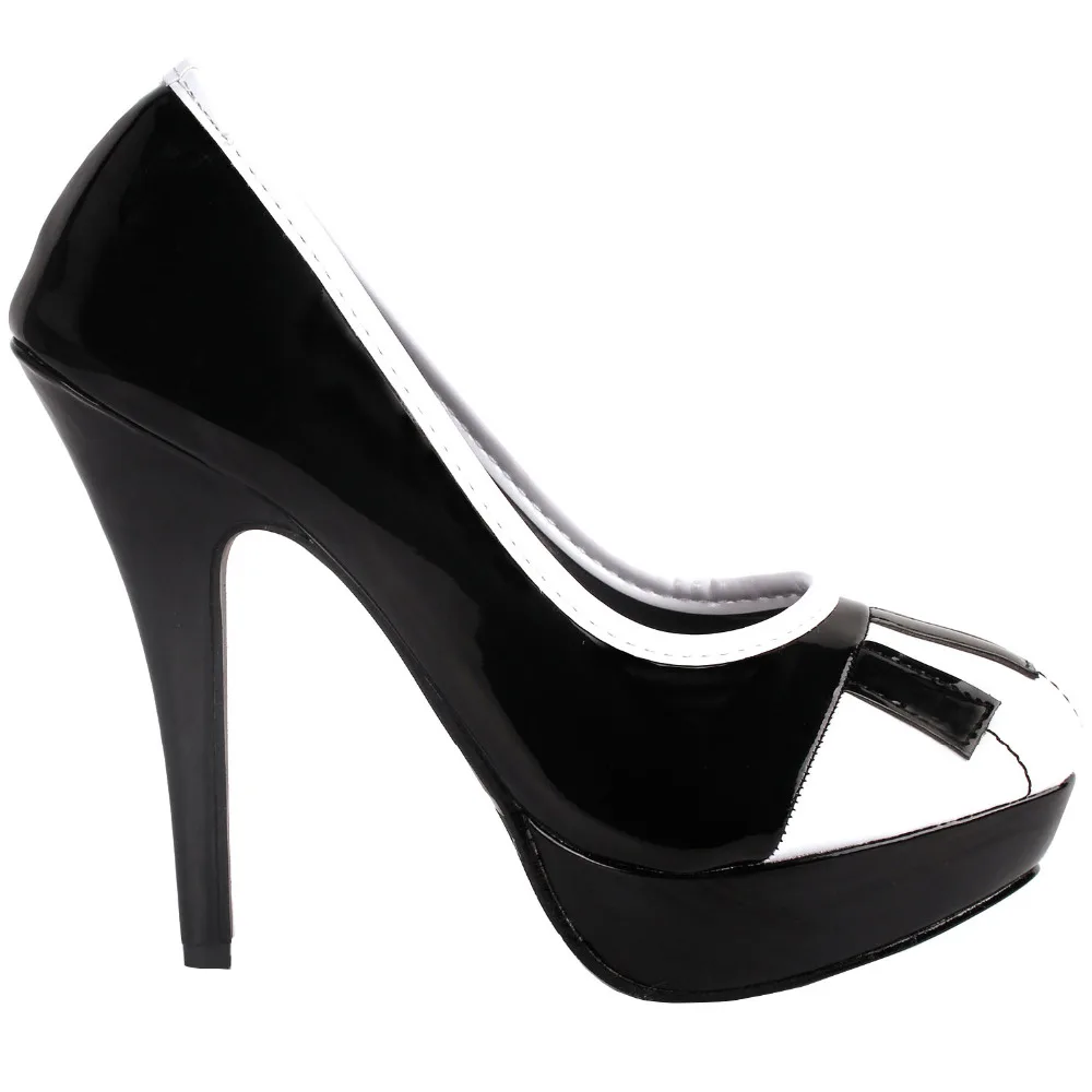 LF30479 Show Story Black White Piano Print Two Tone Platform High Heel Stiletto Pumps
LF30479 Show Story Black White Piano Print Two Tone Platform High Heel Stiletto Pumps