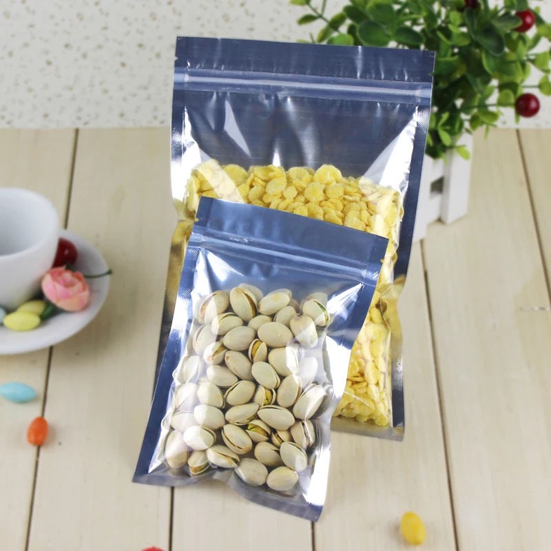 200pcs,9*16cm Translucent plating aluminium ziplock bag - side silver aluminized foil plastic pouch with front clear zipper seal
200pcs,9*16cm Translucent plating aluminium ziplock bag - side silver aluminized foil plastic pouch with front clear zipper seal