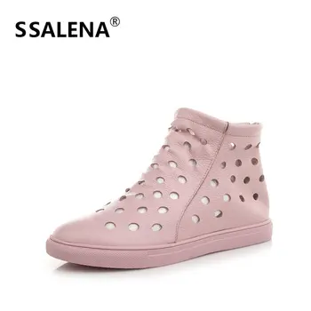 Women Hollow Breathable Ankle Boots Female Leather Zipped Mesh Short Boots Ladies Comfortable Flat Fashion Shoes AA60549
Women Hollow Breathable Ankle Boots Female Leather Zipped Mesh Short Boots Ladies Comfortable Flat Fashion Shoes AA60549