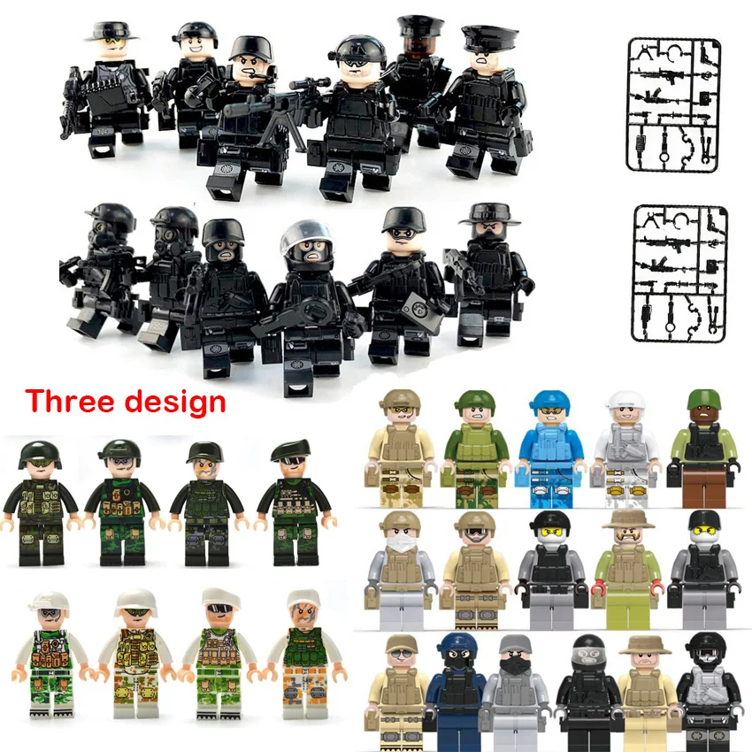 16/12pcs Legoingly SWAT CSF Team Leader Figure Military Equipment Counter-terrorism Weapons Building Block Kits Boy Toy
16/12pcs Legoingly SWAT CSF Team Leader Figure Military Equipment Counter-terrorism Weapons Building Block Kits Boy Toy