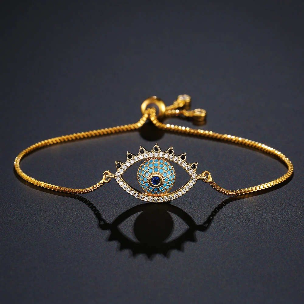 Unique Stereoscopic Evil Eye Bracelet For Women Girl Blue Zirconia CZ Charm Bracelets Link Chain Jewelry pulseras 2018
Unique Stereoscopic Evil Eye Bracelet For Women Girl Blue Zirconia CZ Charm Bracelets Link Chain Jewelry pulseras 2018