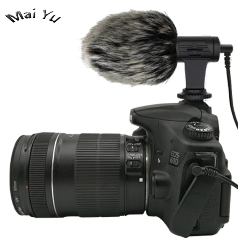 New SLR Camera Interview Microphone Condenser DV Cardioid Mobile Phone Microfone Shock Mount 3.5mm Stereo for Most Phone MC-06
New SLR Camera Interview Microphone Condenser DV Cardioid Mobile Phone Microfone Shock Mount 3.5mm Stereo for Most Phone MC-06