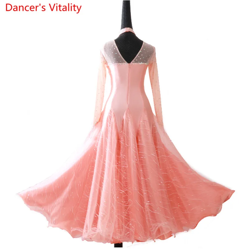 Professional Women Stitching Modern Dance Wear Long sleeves luxury Skirts Dancing Expansion Skirt Women Ballroom Dance Dress
Professional Women Stitching Modern Dance Wear Long sleeves luxury Skirts Dancing Expansion Skirt Women Ballroom Dance Dress