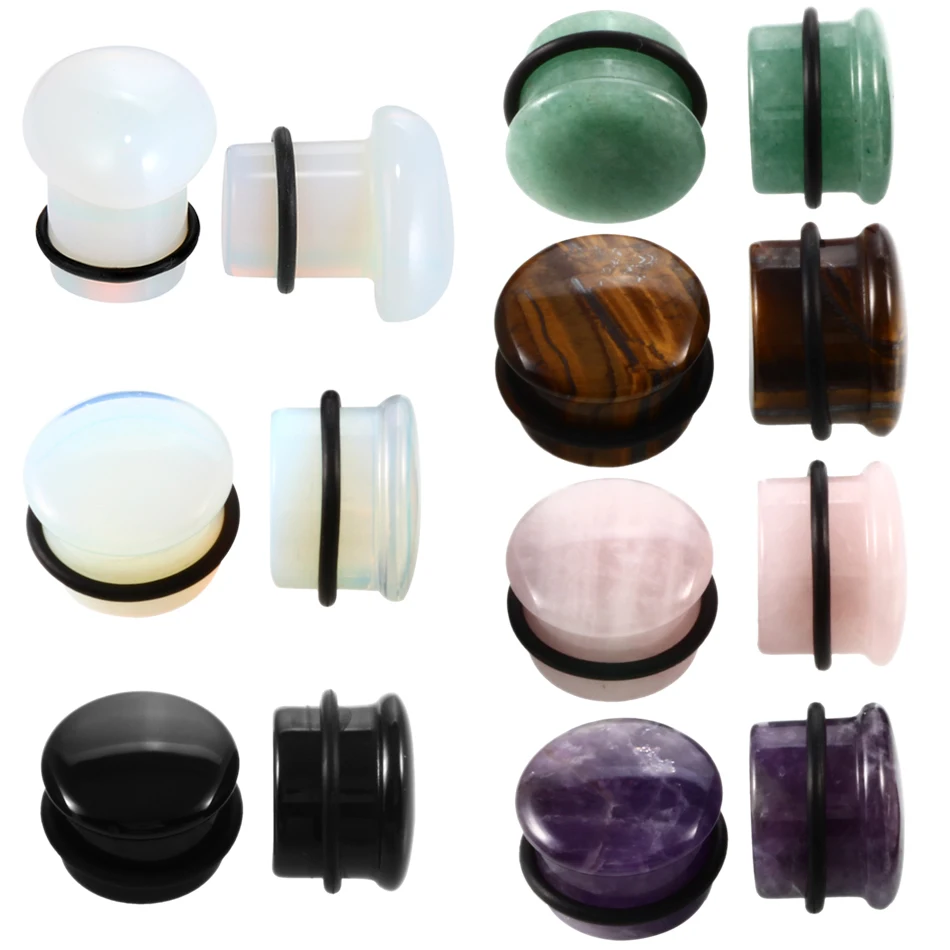 1Pair /lot Stone Ear Plugs and Tunnels Single Flared With O Ring Ear Gauges Piercing Oreja Body Jewelry Ear Piercing Earrings
1Pair /lot Stone Ear Plugs and Tunnels Single Flared With O Ring Ear Gauges Piercing Oreja Body Jewelry Ear Piercing Earrings
