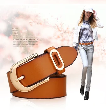 High Quality New Vintage Genuine Leather Women Belt Fashion Gold Metal Buckle Belts for Women Cinto Female Belts Cummerbunds
High Quality New Vintage Genuine Leather Women Belt Fashion Gold Metal Buckle Belts for Women Cinto Female Belts Cummerbunds