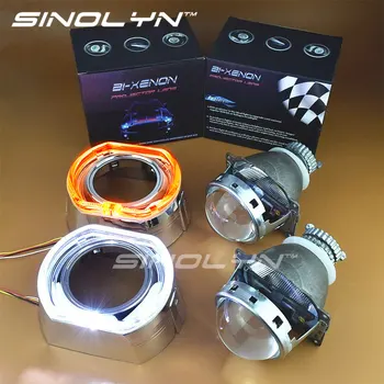 Sinolyn H4 Cars Lenses Headlight Tuning Koito Q5 Bi-xenon Projector Square LED Angel Devil Eye DRL Lens Car Lights Accessories
Sinolyn H4 Cars Lenses Headlight Tuning Koito Q5 Bi-xenon Projector Square LED Angel Devil Eye DRL Lens Car Lights Accessories