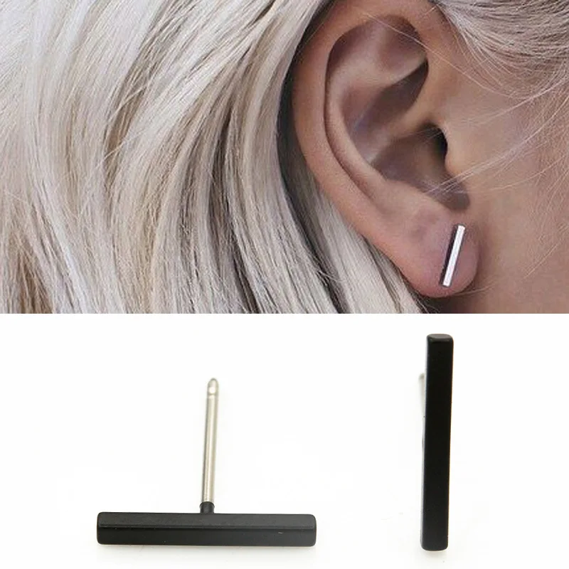 Mossovy Gold Silver Black Color Punk Stud Earrings Cool Minimalism Ear Cuff Fashion Simple Anti-allergic Alloy Earring for Women
Mossovy Gold Silver Black Color Punk Stud Earrings Cool Minimalism Ear Cuff Fashion Simple Anti-allergic Alloy Earring for Women