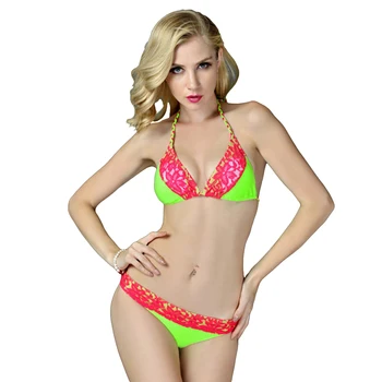 2019 Sexy Bikini Push Up Padded Triangle Style Women Summer Swimsuit Soft Lace Fight Color Weave Spilt Seperate Type Swimwear
2019 Sexy Bikini Push Up Padded Triangle Style Women Summer Swimsuit Soft Lace Fight Color Weave Spilt Seperate Type Swimwear