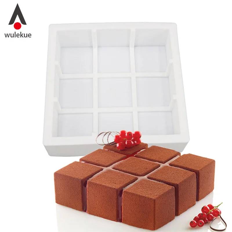 Wulekue Silicone 3D Geometric Simplicity Mold Cake Decorating Baking Tools For Chocolate Mousse Chiffon Moulds CUBIK Pastry Art
Wulekue Silicone 3D Geometric Simplicity Mold Cake Decorating Baking Tools For Chocolate Mousse Chiffon Moulds CUBIK Pastry Art