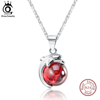 ORSA JEWELS Fashion 925 Sterling Silver Red Natural Stone Dolphin Pendant Necklaces for Women Genuine Silver Jewelry Gift SN02
ORSA JEWELS Fashion 925 Sterling Silver Red Natural Stone Dolphin Pendant Necklaces for Women Genuine Silver Jewelry Gift SN02