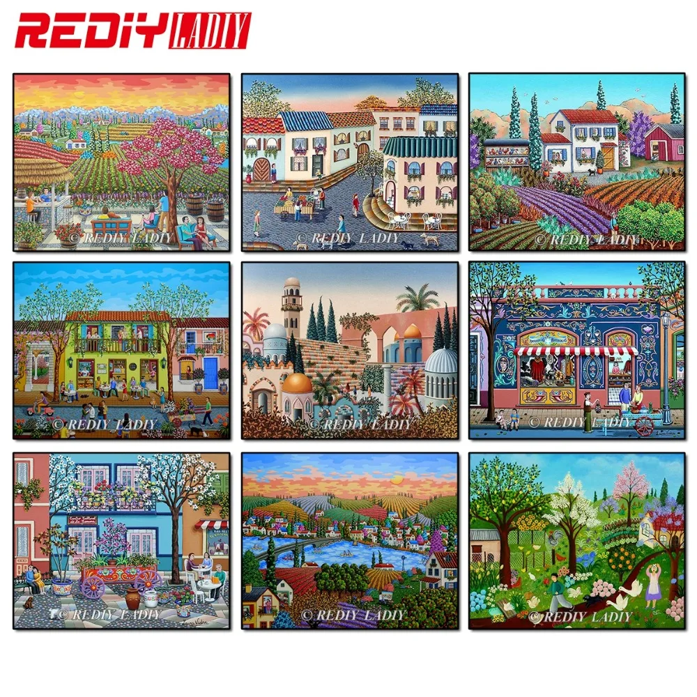 REDIY LADIY Diamond Painting Kits Square Rhinestones Cross Stitch Landscape Country Diamond Embroidery Beaded Mosaic Needlework
REDIY LADIY Diamond Painting Kits Square Rhinestones Cross Stitch Landscape Country Diamond Embroidery Beaded Mosaic Needlework