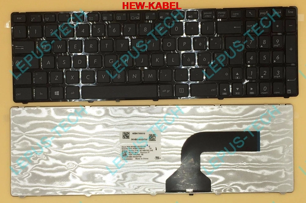 Original IT Keyboard for ASUS K52 K53 K55 K73 N50 N51 N52 N53 N61 N70 N71 N73 P52 P53 PRO51 R503 U50 UL50 UX50 W90 Italian
Original IT Keyboard for ASUS K52 K53 K55 K73 N50 N51 N52 N53 N61 N70 N71 N73 P52 P53 PRO51 R503 U50 UL50 UX50 W90 Italian