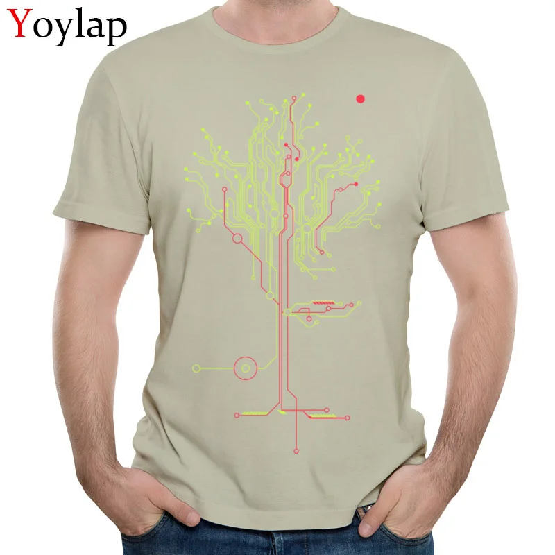 Dominant Casual T Shirt Round Neck 100% Cotton Tree of tomorrow Mens Tops Tees Short Sleeve Summer Casual Tee Shirts khaki