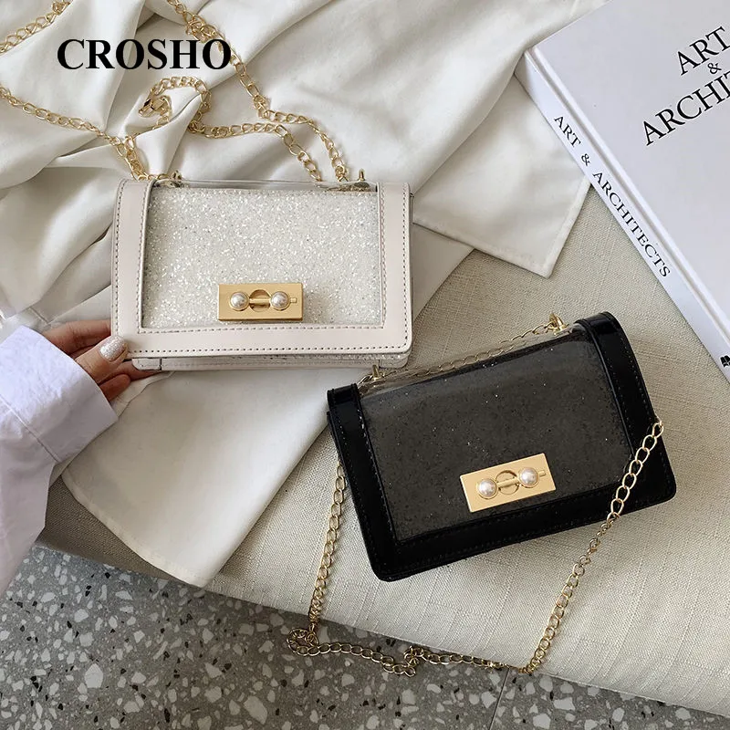 CROSHO Transparent Jelly Small Bag Single Shoulder Crossbody Bag Fashion Chain Small Square Bag
CROSHO Transparent Jelly Small Bag Single Shoulder Crossbody Bag Fashion Chain Small Square Bag