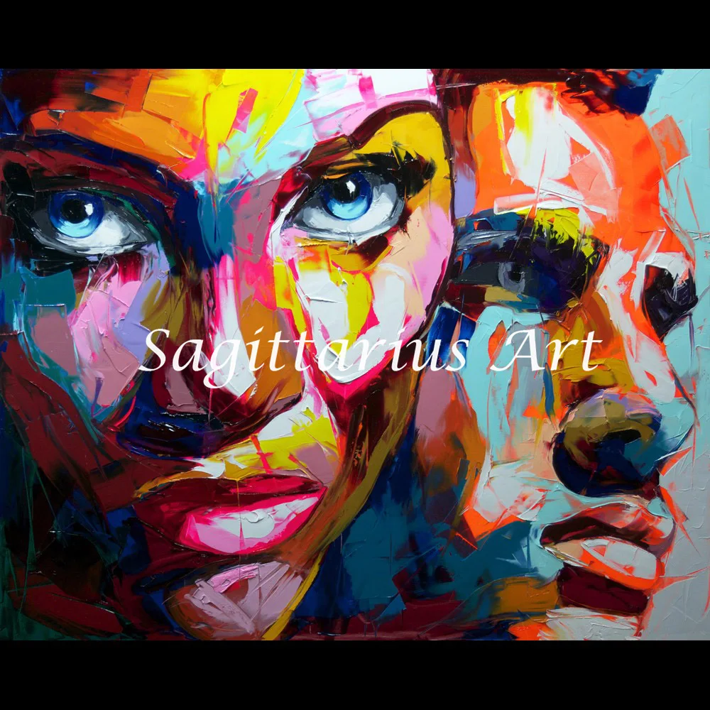 Hand Painted Francoise Nielly Designer Palette knife portrait Untitled 07 Face Oil painting canvas on Wall Decor Cool Face Art
Hand Painted Francoise Nielly Designer Palette knife portrait Untitled 07 Face Oil painting canvas on Wall Decor Cool Face Art
