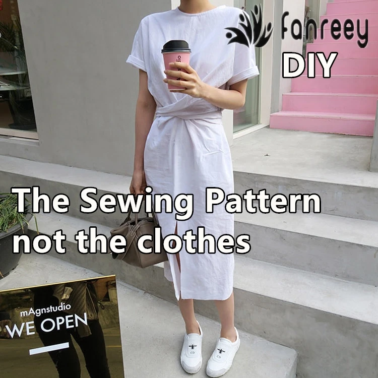 Ladies' Short-sleeved Slit Dress Sewing Pattern Template Cutting drawing Clothing DIY WW-W999
Ladies' Short-sleeved Slit Dress Sewing Pattern Template Cutting drawing Clothing DIY WW-W999