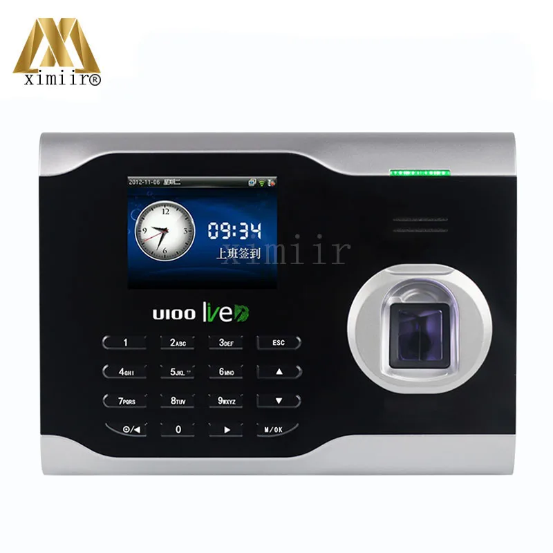 

ZK U100 Biometric Fingerprint Time Attendance Linux System Time Clock Employee Attending Control With RFID Card Free Shipping