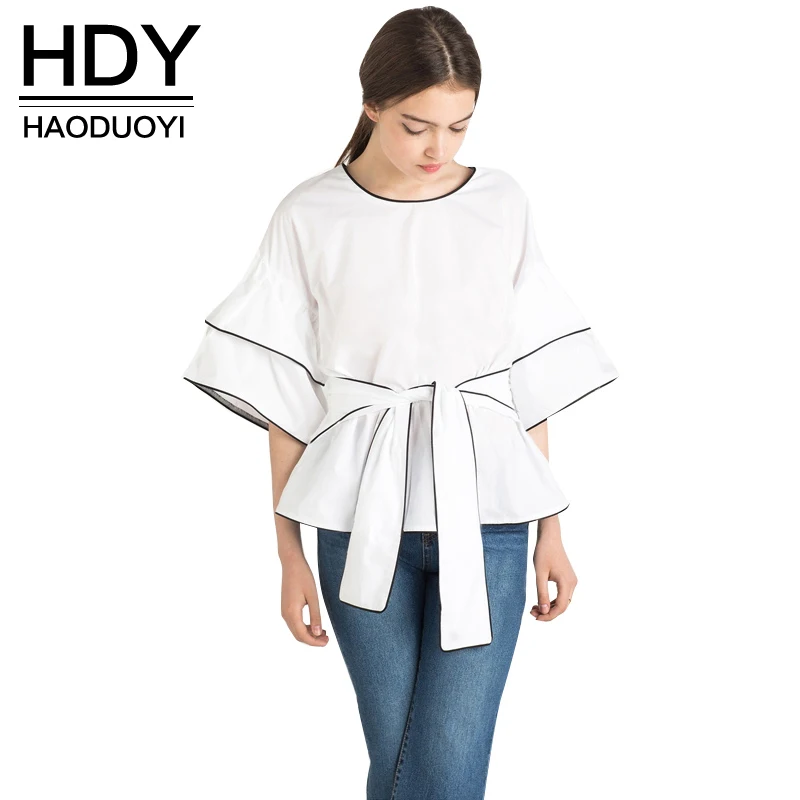 HDY Haoduoyi 2019 Summer New Women Blouse Crew Neck Half Sleeve White Shirt female blouse shirt Casual Blusas
HDY Haoduoyi 2019 Summer New Women Blouse Crew Neck Half Sleeve White Shirt female blouse shirt Casual Blusas