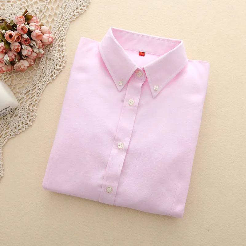 Oxford Womens Tops And Blouses Office Shirt Women Long Sleeve Cotton White Blouses Blusa Feminina Slim Ladies Tops Solid Color
Oxford Womens Tops And Blouses Office Shirt Women Long Sleeve Cotton White Blouses Blusa Feminina Slim Ladies Tops Solid Color