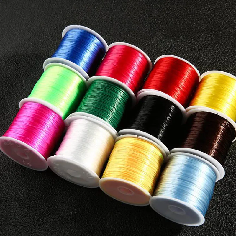 60 Yrad/Roll Transparant Crystal Elastic Cord Rope 1MM Multi-colors Stretch Beading Wire Thread for DIY Jewelry Making | Украшения и