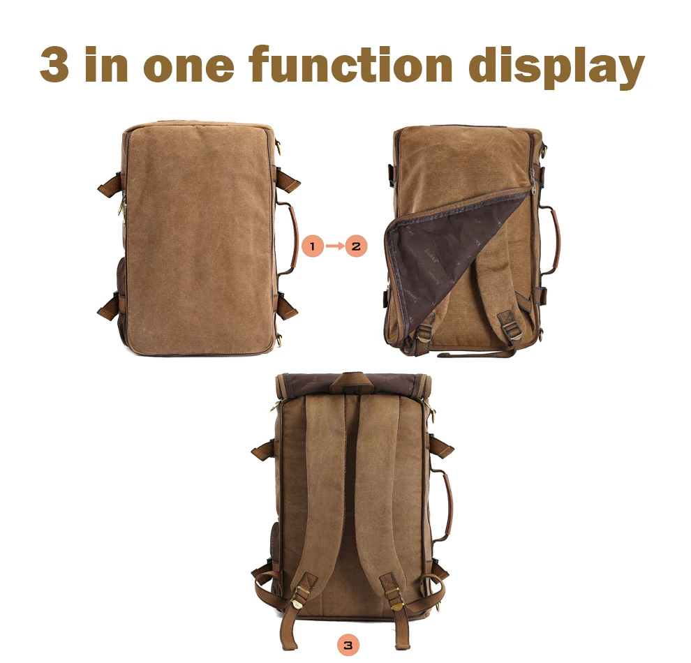 Marke Stilvolle Reise New vintage rucksack canvas backpack leisure travel schoolbag unisex laptop backpacks men backpack male 9