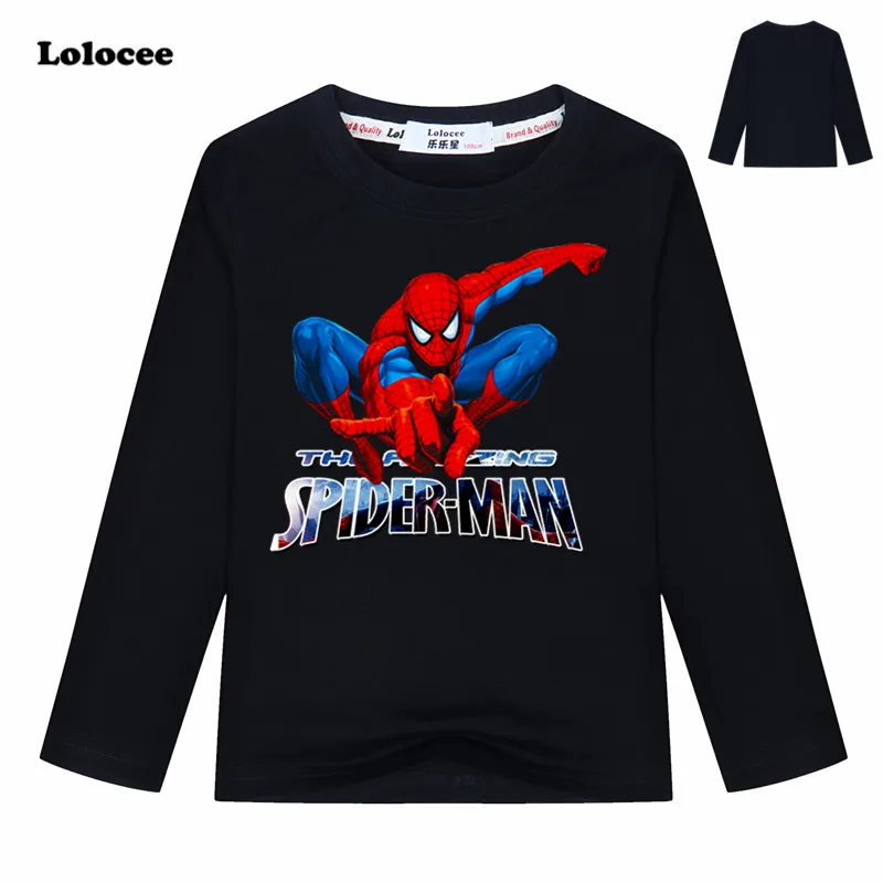 3-13Years Spider Man Boys Girls Long Sleeve T Shirt New Spring Autumn Children Kids O Neck Cotton T-Shirts Baby Boy's Clothes
3-13Years Spider Man Boys Girls Long Sleeve T Shirt New Spring Autumn Children Kids O Neck Cotton T-Shirts Baby Boy's Clothes