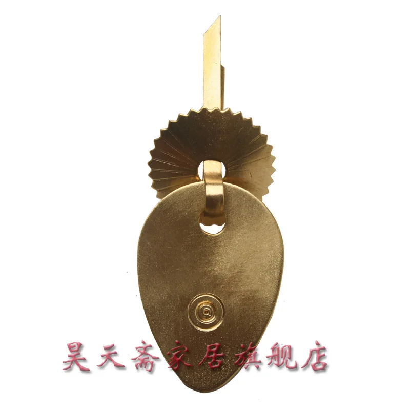 

[Haotian vegetarian] antique copper oval piece Handle length 4.7cm / Chinese decoration accessories HTE-042