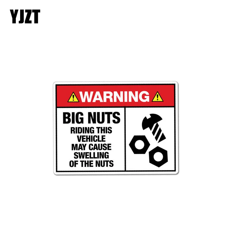 YJZT 12.7CM*9.2CM Big Nuts Riding This Vehicle May Cause Swelling Of The Nuts Car Sticker PVC Warning Decal 12-1014
YJZT 12.7CM*9.2CM Big Nuts Riding This Vehicle May Cause Swelling Of The Nuts Car Sticker PVC Warning Decal 12-1014
