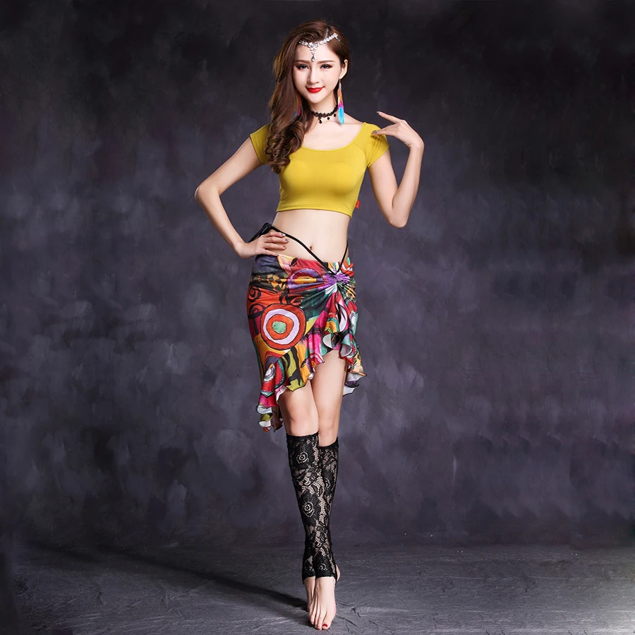 Belly Dance practice Clothes Women Dance Outfits 2pcs Top and irregular Skirt Modal Tie-dyed skirt Costume for girls
Belly Dance practice Clothes Women Dance Outfits 2pcs Top and irregular Skirt Modal Tie-dyed skirt Costume for girls