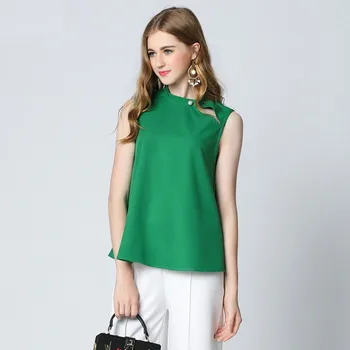 Women Sleeveless Vest Chiffon Blouses Tops 2017 Summer New Fashion O-neck Plus Size Female Clothing Shirts L-5XL 
Women Sleeveless Vest Chiffon Blouses Tops 2017 Summer New Fashion O-neck Plus Size Female Clothing Shirts L-5XL