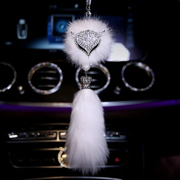 Fashion Diamond Crystal Car Pendant Decoration Rearview Mirror Hanging Fox fur Ornaments Car Styling Interior Accessories Gifts
Fashion Diamond Crystal Car Pendant Decoration Rearview Mirror Hanging Fox fur Ornaments Car Styling Interior Accessories Gifts