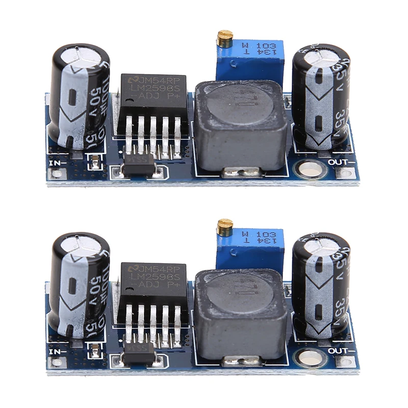 2Pcs/Lot LM2596S-ADJ DC-DC Buck Regulator Converter Power Module 3A Adjustable 5V/12V/24V Non-isolation step-down Module
2Pcs/Lot LM2596S-ADJ DC-DC Buck Regulator Converter Power Module 3A Adjustable 5V/12V/24V Non-isolation step-down Module