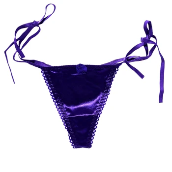 Solid Women's Adjustable G-string Underwear Tie Side Bowknot Faux Silk Thongs Panties double layer silk Elastic Waist
Solid Women's Adjustable G-string Underwear Tie Side Bowknot Faux Silk Thongs Panties double layer silk Elastic Waist