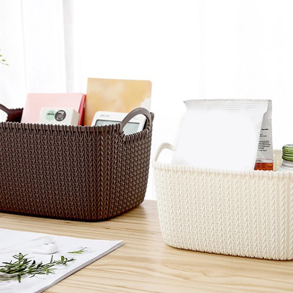 High Quality Multifunctional Plastic Rattan Desktop Small Items Cosmetic Makeup Organizer Storage Case Basket
High Quality Multifunctional Plastic Rattan Desktop Small Items Cosmetic Makeup Organizer Storage Case Basket