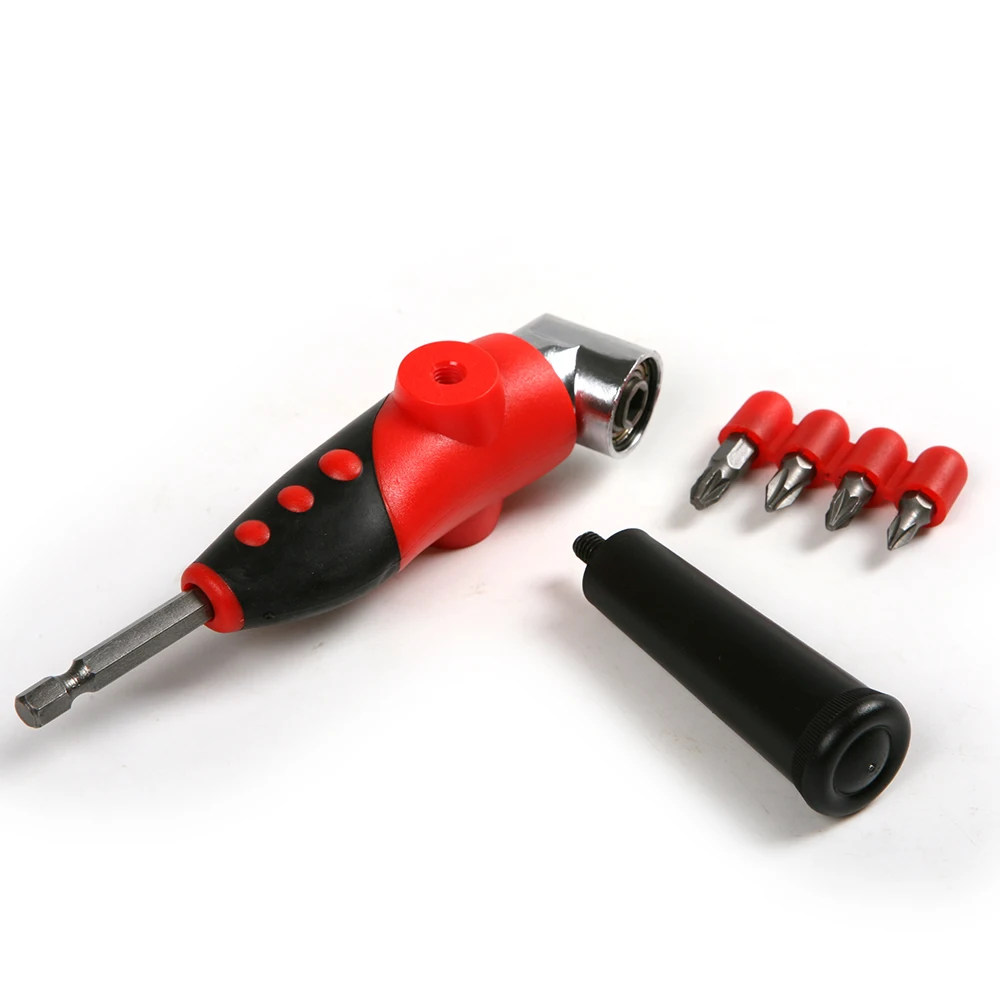 NEW 1/4 Inch Hex Drill Bit 105 Degree Angle Bit Driver Adapter With Bits & Side Handle Screwdriver Socket Holder Adaptor
NEW 1/4 Inch Hex Drill Bit 105 Degree Angle Bit Driver Adapter With Bits & Side Handle Screwdriver Socket Holder Adaptor