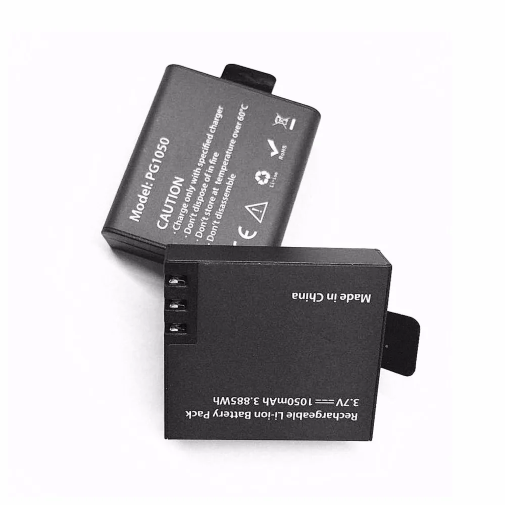 Sport Camera Lithium Battery 1050mAh PG1050 For EKEN Series Rechargeable Li-ion Battery Pack 3.7V Black
Sport Camera Lithium Battery 1050mAh PG1050 For EKEN Series Rechargeable Li-ion Battery Pack 3.7V Black
