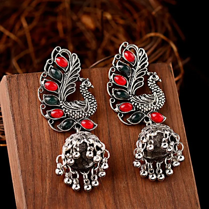 TopHanqi 2019 Ethnic Indian Animal Shape Stone Beads Metal Earrings Women Boho Antique Bells Thailand Drop Earring Gypsy Jewelry
TopHanqi 2019 Ethnic Indian Animal Shape Stone Beads Metal Earrings Women Boho Antique Bells Thailand Drop Earring Gypsy Jewelry