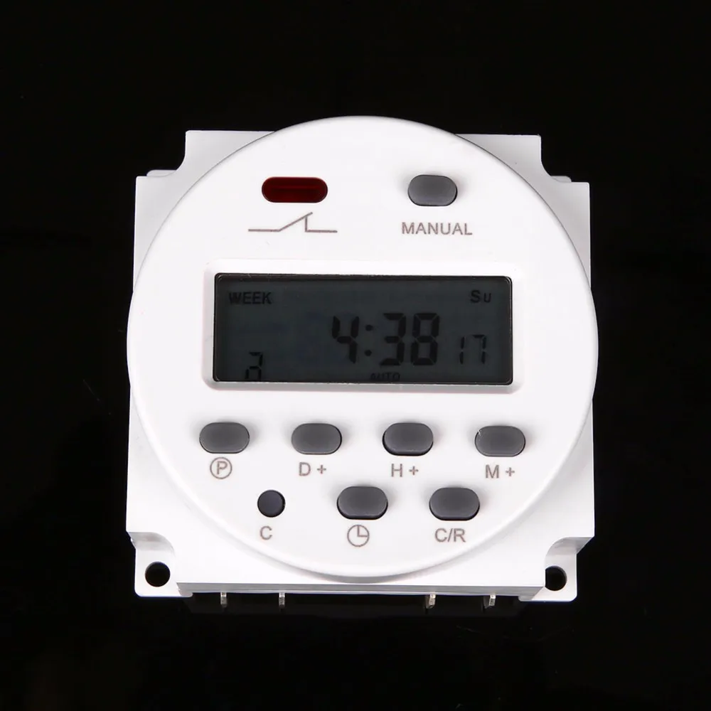2pcs CN101A 16A 220V AC Input Digital Timer Switch LCD Display Weekly Programmable Electronic Timer Relay
2pcs CN101A 16A 220V AC Input Digital Timer Switch LCD Display Weekly Programmable Electronic Timer Relay