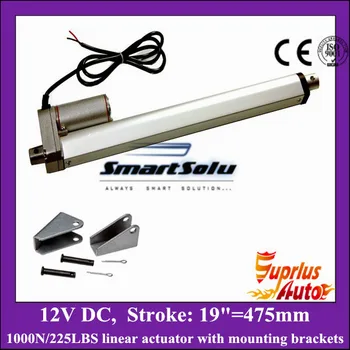12v linear actuator with mounting brackets, 19inch/ 475mm stroke with 1000N/ 225lbs load electric linear actuators
12v linear actuator with mounting brackets, 19inch/ 475mm stroke with 1000N/ 225lbs load electric linear actuators