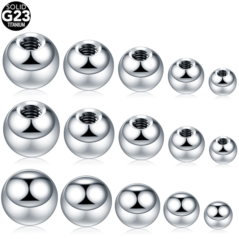 50pcs/lot G23 Titanium Screw Replacement Balls Accessories For Lip Nipple Navel Tongue Eyebrow Earring Piercings Jewelry 14G/16G
50pcs/lot G23 Titanium Screw Replacement Balls Accessories For Lip Nipple Navel Tongue Eyebrow Earring Piercings Jewelry 14G/16G