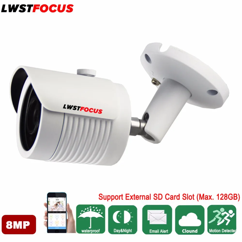 LWSTFOCUS 4K 8MP H.265 IP Camera IR IP67 IK10 POE Mini Bullet POE IP camera 8MP 4mm Lens With High Resolution 3864(H)*2218(V)
LWSTFOCUS 4K 8MP H.265 IP Camera IR IP67 IK10 POE Mini Bullet POE IP camera 8MP 4mm Lens With High Resolution 3864(H)*2218(V)