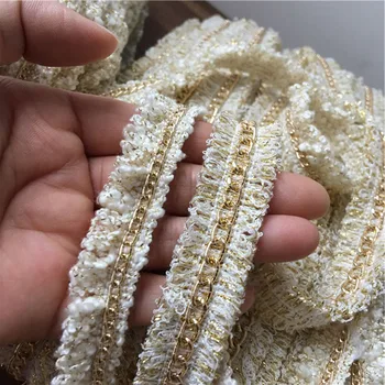 5meters Super Quality Gold Wire Metal Chain Lace Accessories beige+gold Fringe Lace for Dress Edge Bags
5meters Super Quality Gold Wire Metal Chain Lace Accessories beige+gold Fringe Lace for Dress Edge Bags