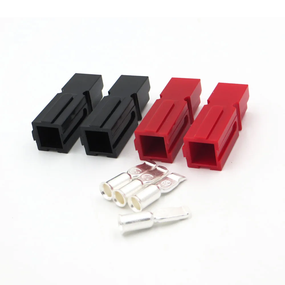 

2Pairs X 75A 600V PP30 Power Connector Plug Red Black PP30 Power & 4pcs Contacts For Solar Caravan Boat