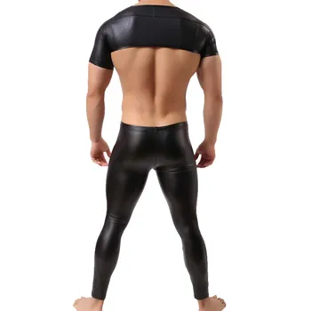 Fashion Brand Lmitation Leather Black Stage Performance Fun Cortex Tops Sheer Wrestling Vest Undershirts And Pants
Fashion Brand Lmitation Leather Black Stage Performance Fun Cortex Tops Sheer Wrestling Vest Undershirts And Pants