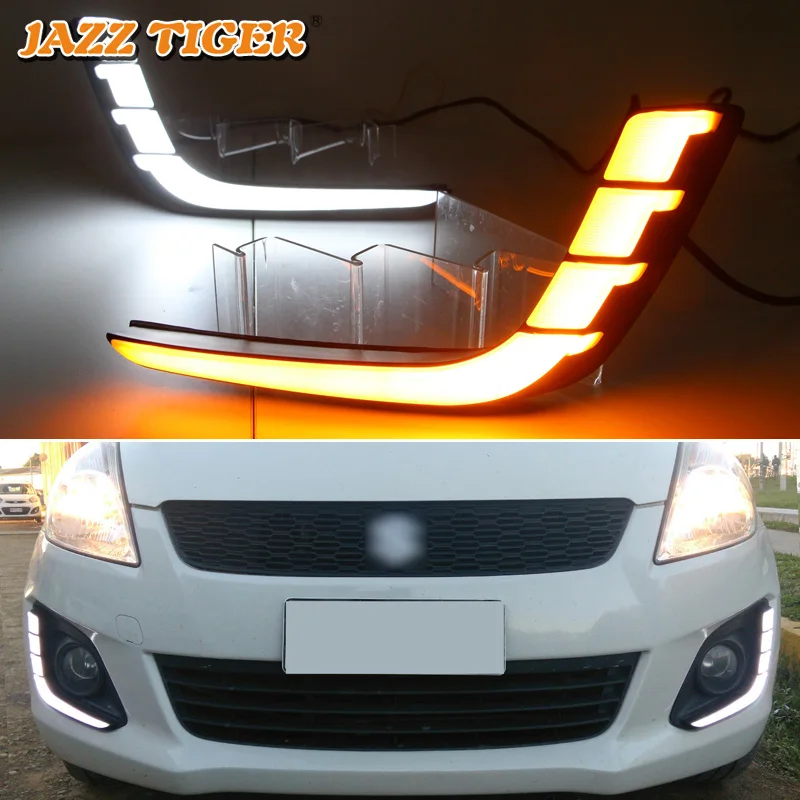 JAZZ TIGER Yellow Turn Signal Function Waterproof 12V Car DRL Lamp LED Daytime Running Light For Suzuki Swift 2014 2015 2016
JAZZ TIGER Yellow Turn Signal Function Waterproof 12V Car DRL Lamp LED Daytime Running Light For Suzuki Swift 2014 2015 2016